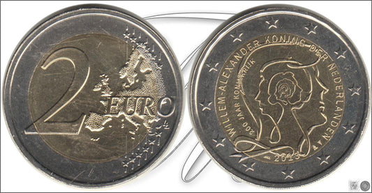 Paises Bajos - 2013 - Monedas Euros circulación - S/C / UNC - 2 € año 2013 / 200A del reino de los Paises Bajos