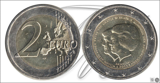 Paises Bajos - 2013 - Monedas Euros circulación - S/C / UNC - 2 € año 2013 / Beatrix y Willem Alexander