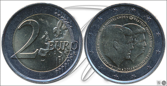 Paises Bajos - 2014 - Monedas Euros circulación - S/C / UNC - 2 € año 2014 / El Retrato doble de los Países Bajos