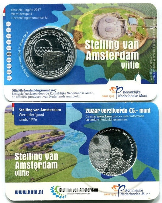 Paises Bajos - 2017 - Monedas Euros circulación - S/C / UNC - 5 € año 2017 / 3ª / Stelling van Amsterdam