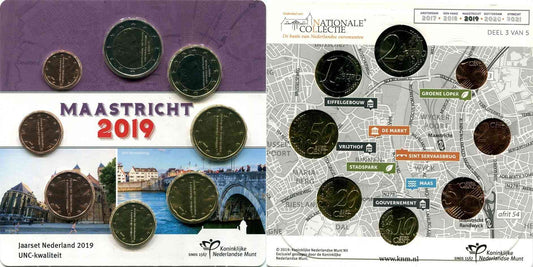 Paises Bajos - 2019 - Monedas Euros circulación - S/C / UNC - Año 2019 (8 monedas) en Blister