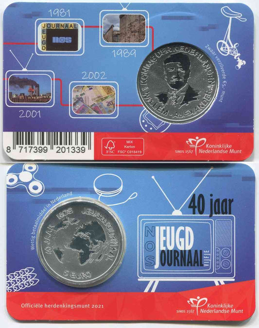 Paises Bajos - 2021 - Monedas Euros circulación - S/C / UNC - 5 € año 2021 / 2ª Jeugd Ournaal