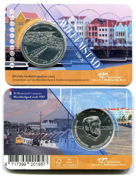 Paises Bajos - 2023 - Monedas Euros circulación - S/C / UNC - 5 € año 2023 / Werelderfgoed - Willemstad