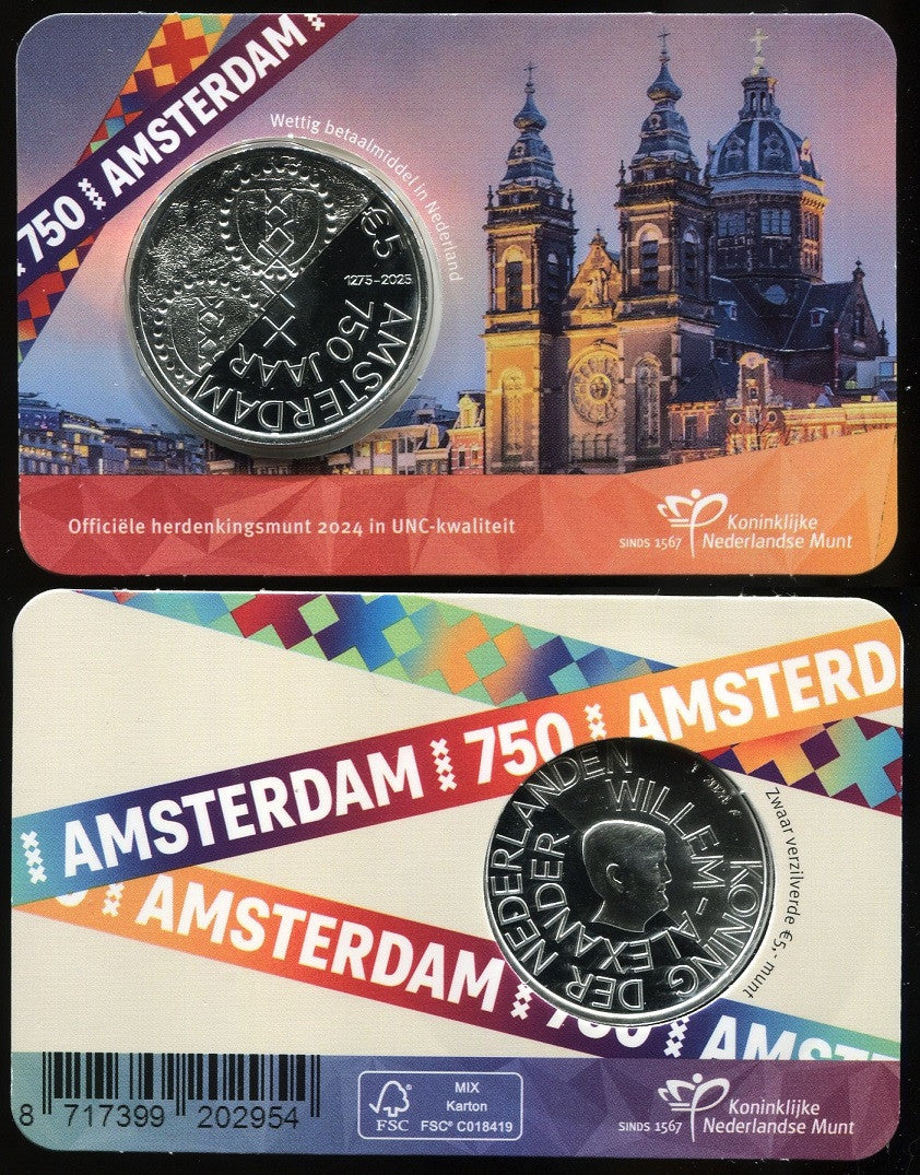 Paises Bajos - 2024 - Monedas Euros circulación - S/C / UNC - 5 € año 2024 / Amsterdam