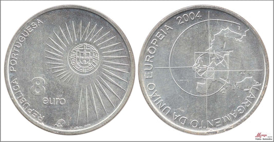 Portugal - 2004 - Monedas euros en plata - S/C / UNC - 8 € año 2004 Union Europea