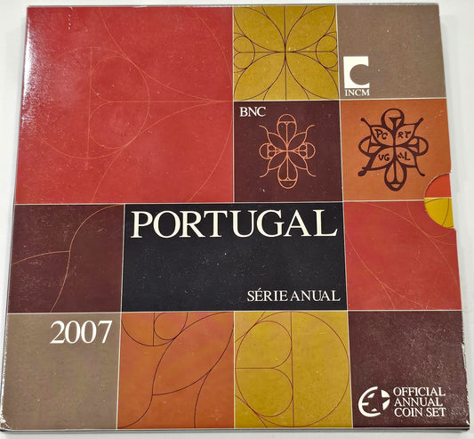 Portugal - 2007 - Monedas Euros en cartera oficial - FDC / MS - Cartera 2007 (8 monedas)