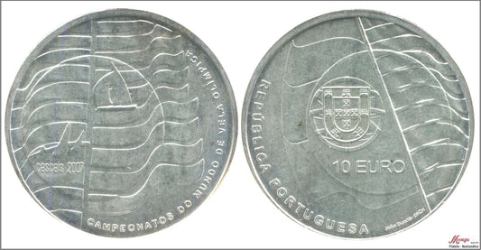 Portugal - 2007 - Monedas euros en plata - FDC / MS - 10 € año 2007 / Mundial Vela