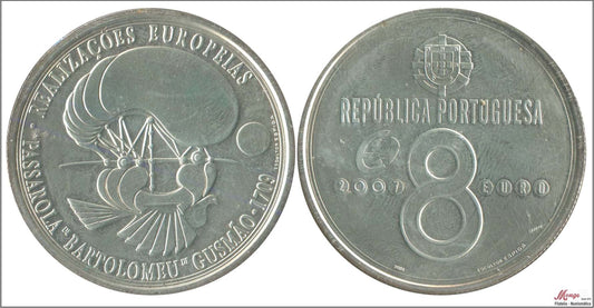 Portugal - 2007 - Monedas euros en plata - S/C / UNC - 8 € año 2007 / B. Gustao