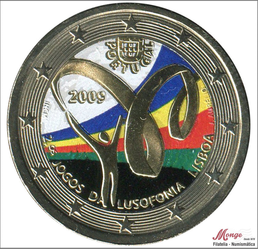 Portugal - 2009 - Monedas Euros Color - S/C / UNC - 2 € año 2009 / Juegos Lusofonia