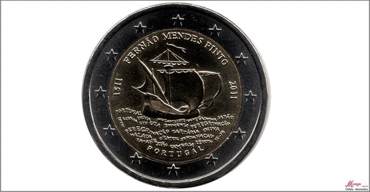 Portugal - 2011 - Monedas Euros circulación - S/C / UNC - 2 € Año 2011 / Fernao Mendes Pinto