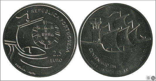 Portugal - 2011 - Monedas Euros circulación - S/C / UNC - 2,50 € Año 2011 / Universidad Lisboa