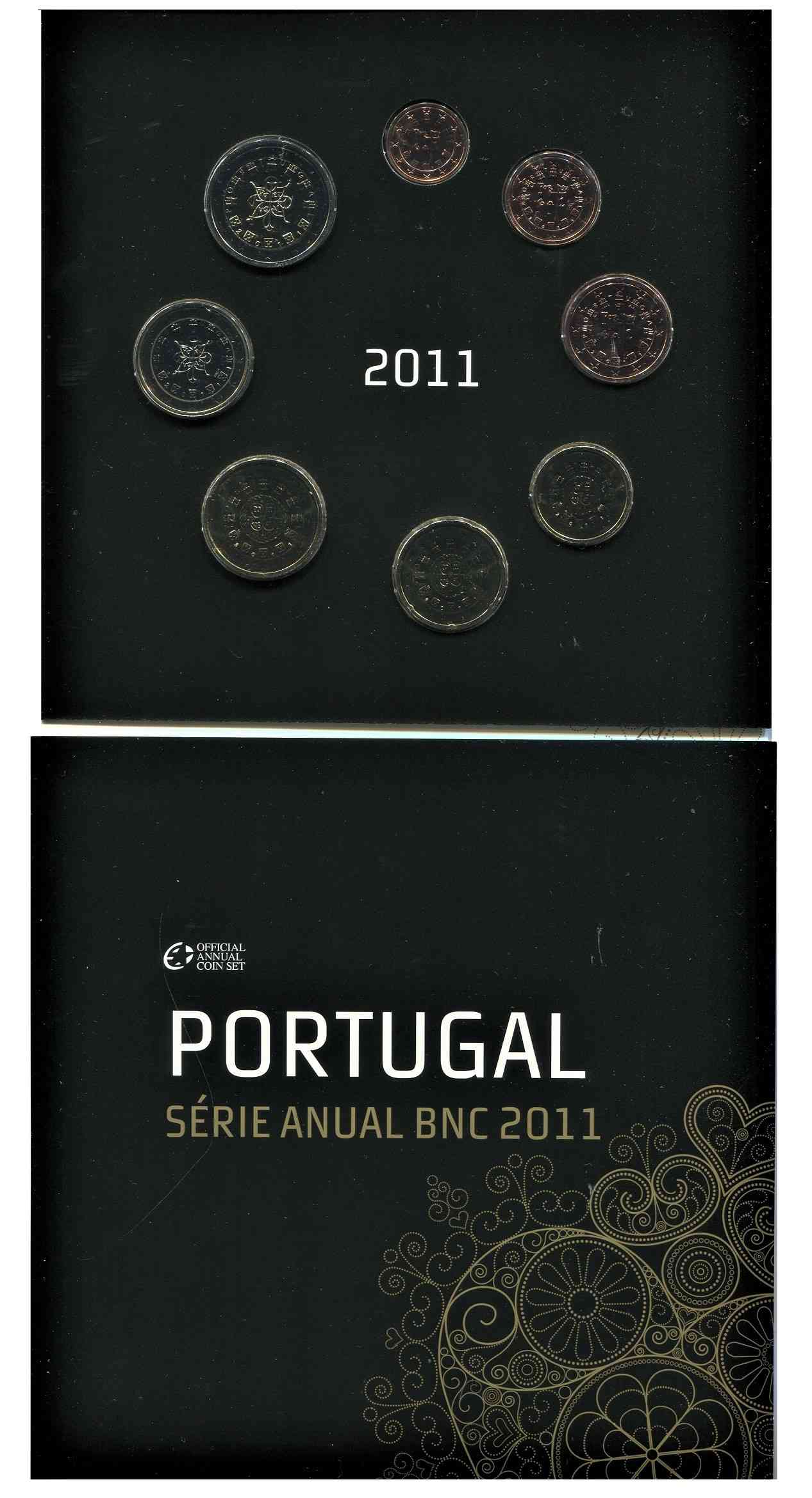 Portugal - 2011 - Monedas Euros en cartera oficial - FDC / MS - Cartera año 2011 (8 monedas)