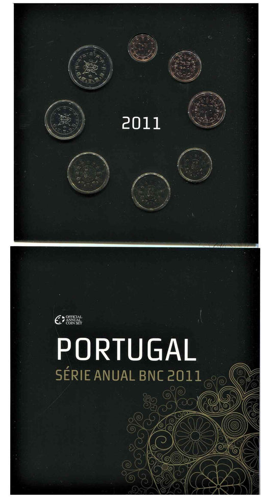 Portugal - 2011 - Monedas Euros en cartera oficial - FDC / MS - Cartera año 2011 (8 monedas)