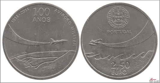 Portugal - 2014 - Monedas Euros circulación - S/C / UNC - 2,50 € Año 2014 / Aviación Militar