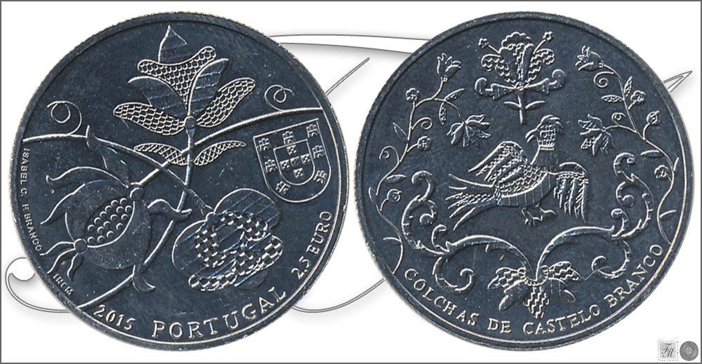 Portugal - 2015 - Monedas Euros circulación - S/C / UNC - 2,50 € Año 2015 / 3ª Colchas Castelo Branco