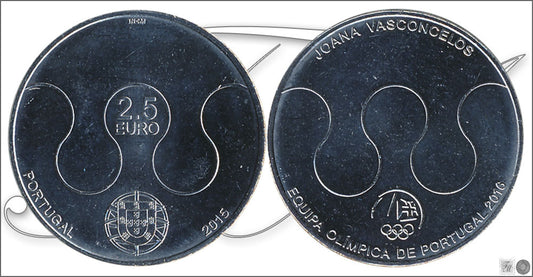 Portugal - 2015 - Monedas Euros circulación - S/C / UNC - 2,50 Año 2015 / 4ª Equipo olimpico