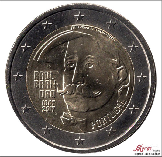 Portugal - 2017 - Monedas Euros circulación - S/C / UNC - 2 € Año 2017 / Raul Brandao