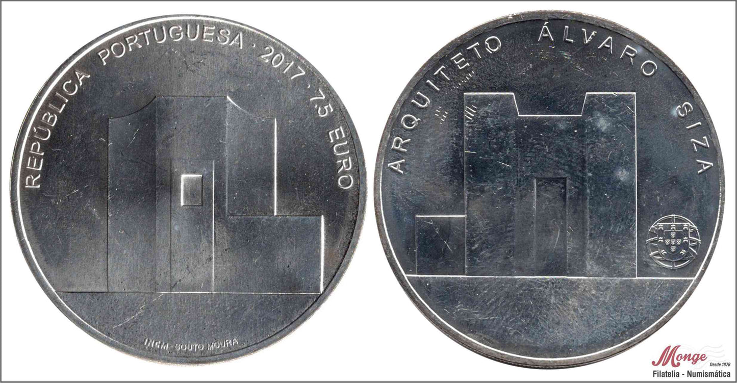 Portugal - 2017 - Monedas Euros circulación - S/C / UNC - 7,5€ Año 2017 / Arquitectura Alvaro