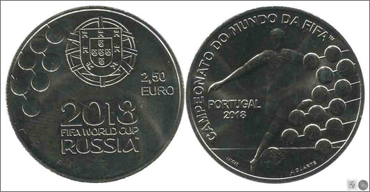 Portugal - 2018 - Monedas Euros circulación - S/C / UNC - 2,50 Año 2018 / Fifa-Rusia