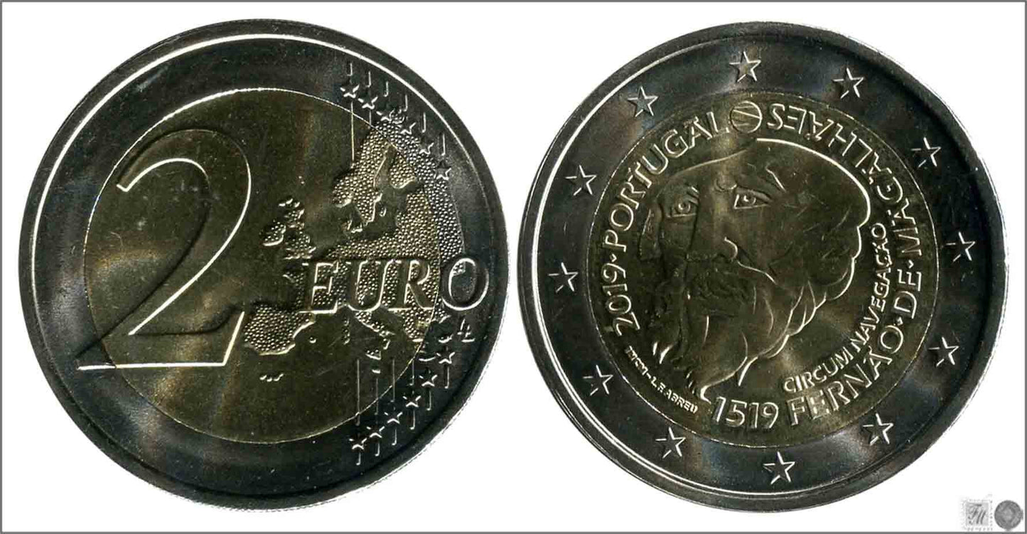 Portugal - 2019 - Monedas Euros circulación - S/C / UNC - 2 € Año 2019 / Magallanes