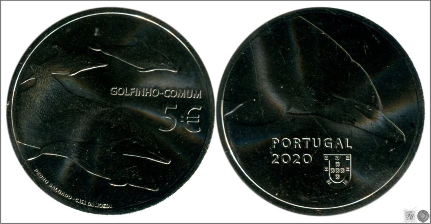 Portugal - 2020 - Monedas Euros circulación - S/C / UNC - 5 € Año 2020 / 2ª Delfin