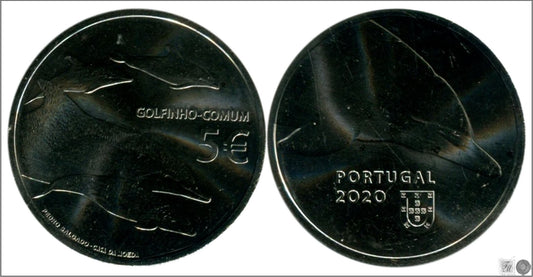 Portugal - 2020 - Monedas Euros circulación - S/C / UNC - 5 € Año 2020 / 2ª Delfin