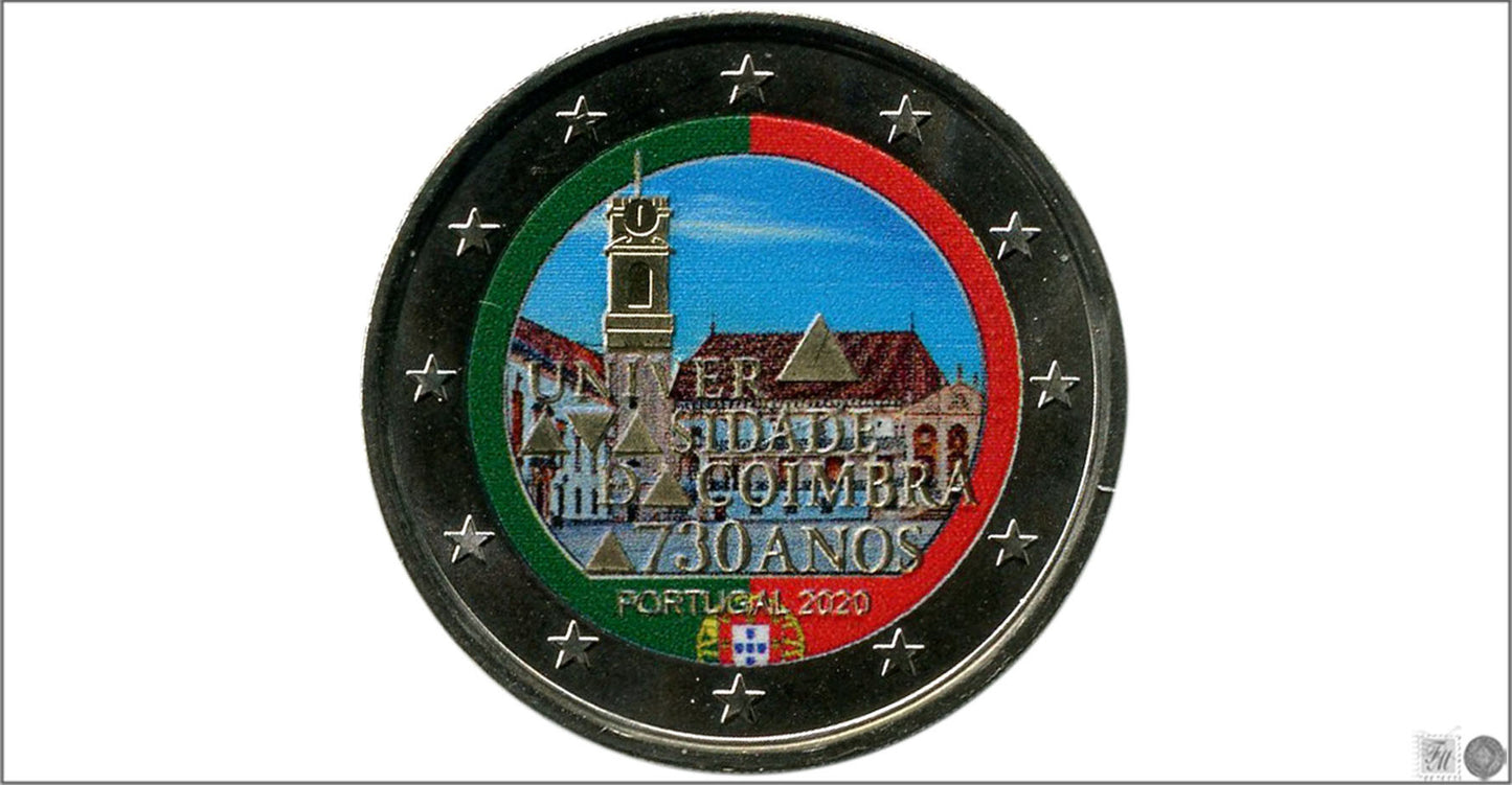 Portugal - 2020 - Monedas Euros Color - S/C / UNC - 2 € Año 2020 / 730 Aniv. Universidad de Coimbra