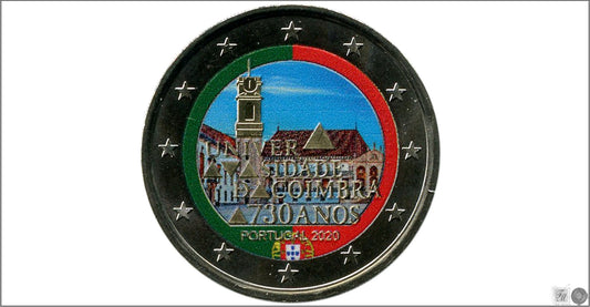 Portugal - 2020 - Monedas Euros Color - S/C / UNC - 2 € Año 2020 / 730 Aniv. Universidad de Coimbra