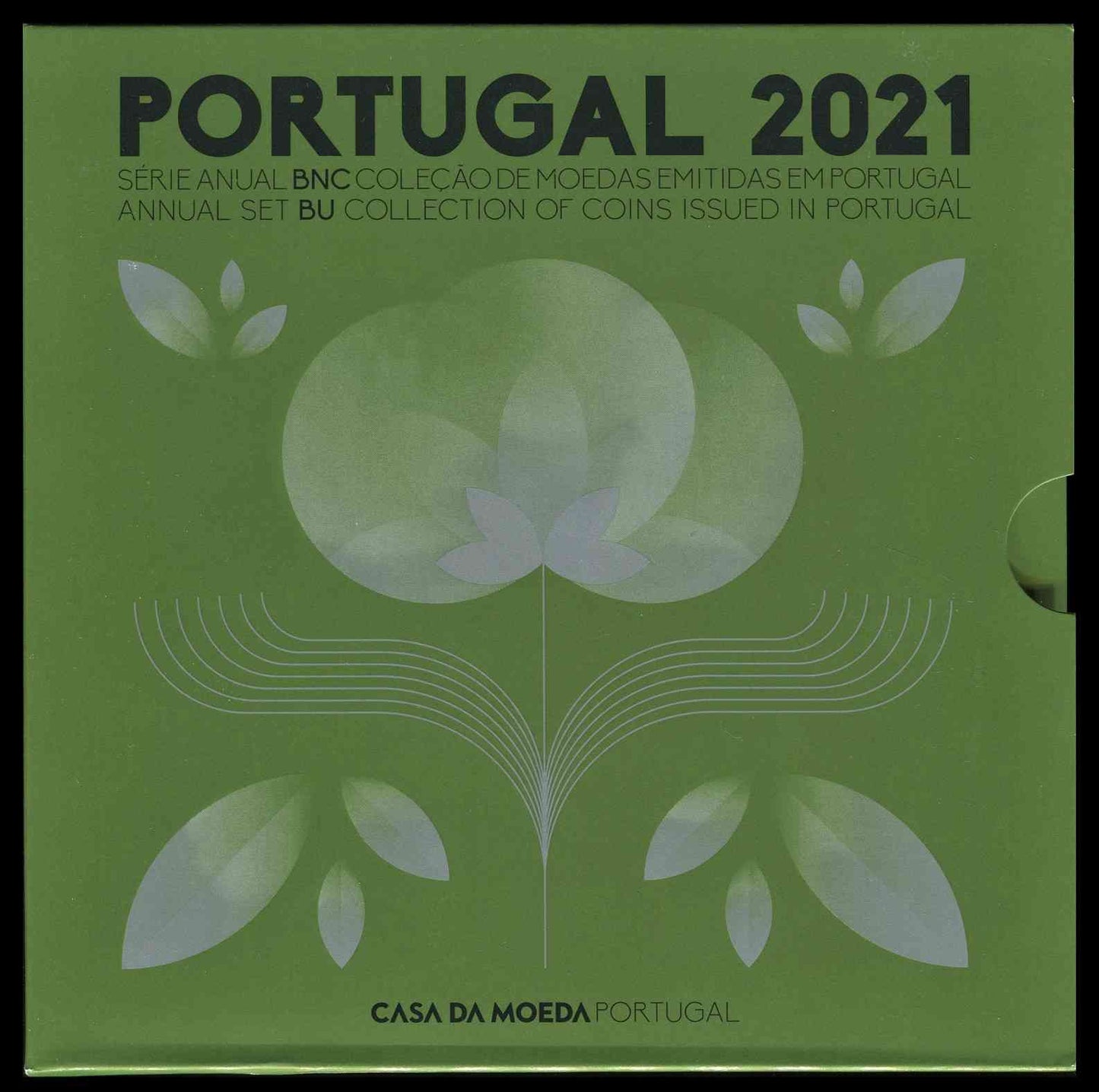 Portugal - 2021 - Monedas Euros en cartera oficial - FDC / MS - Cartera año 2021 (8 monedas)