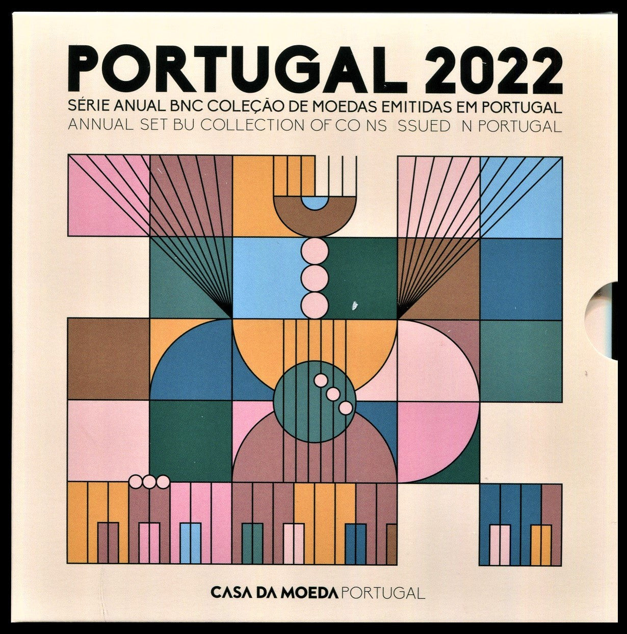 Portugal - 2022 - Monedas Euros en cartera oficial - FDC / MS - Cartera año 2022 (8 monedas)