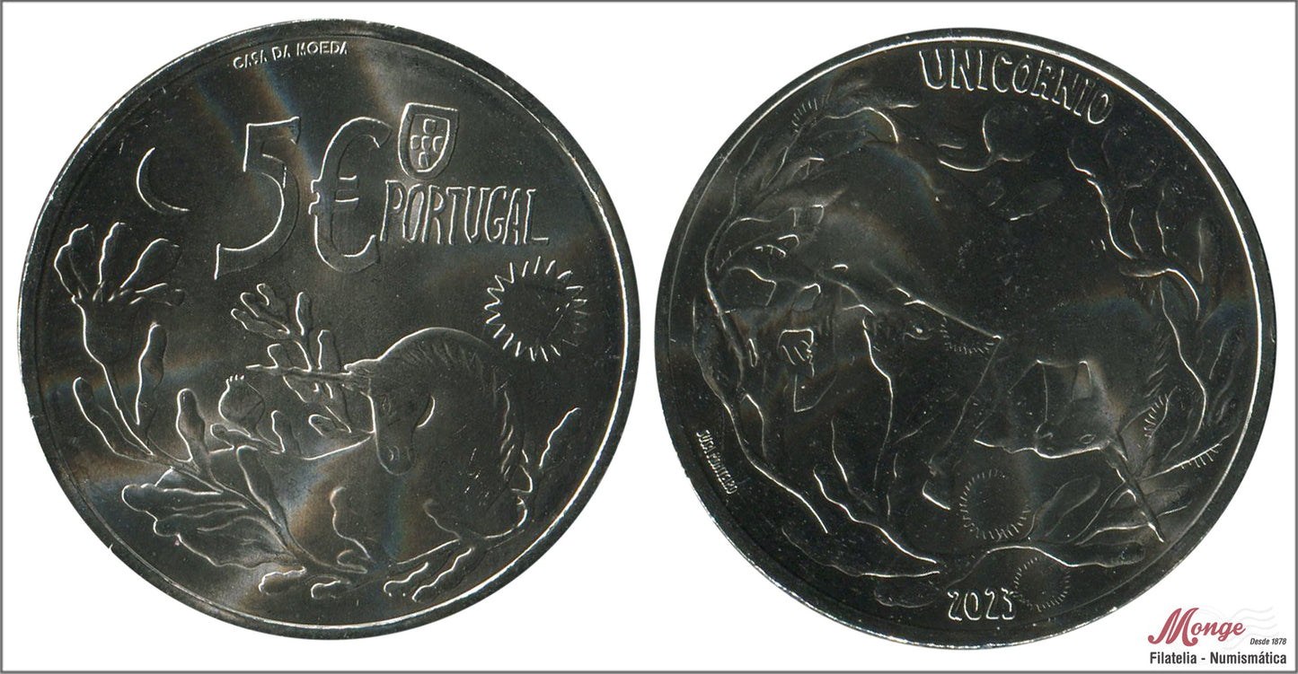 Portugal - 2023 - Monedas Euros circulación - S/C / UNC - 5 € Año 2023 / 4º Unicornio