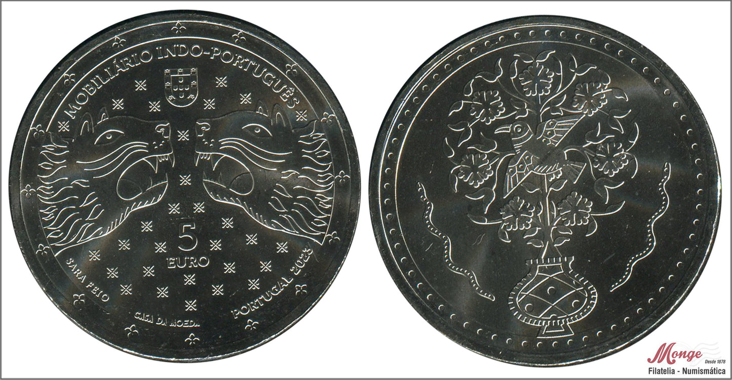 Portugal - 2023 - Monedas Euros circulación - S/C / UNC - 5 € Año 2023 / 5º Sara Feio