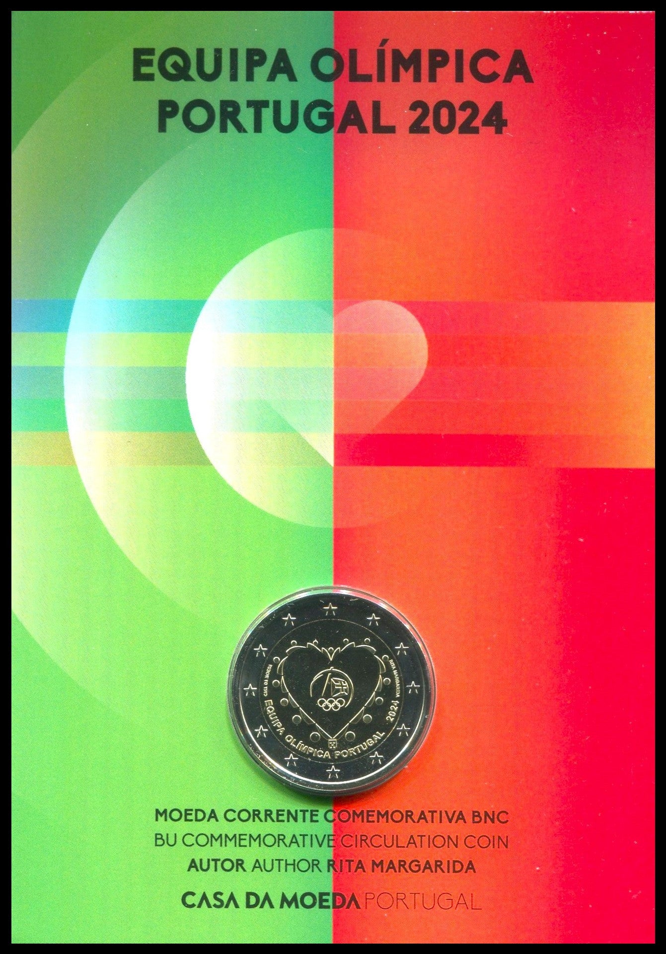 Portugal - 2024 - Monedas Euros circulación - S/C / UNC - 2 € Año 2024 / Equipo Olimpico de Portugal 2024 - coincard