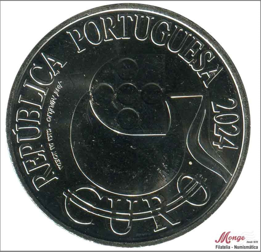 Portugal - 2024 - Monedas Euros circulación - S/C / UNC - 5 € Año 2024 / Luis Camoes