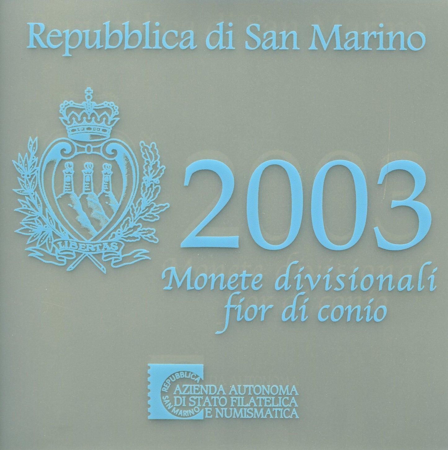 San Marino - 2003 - Monedas Euros en cartera oficial - FDC / MS - Cartera 2003 (9 monedas)