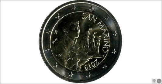 San Marino - 2019 - Monedas Euros circulación - S/C / UNC - 2 € año 2019