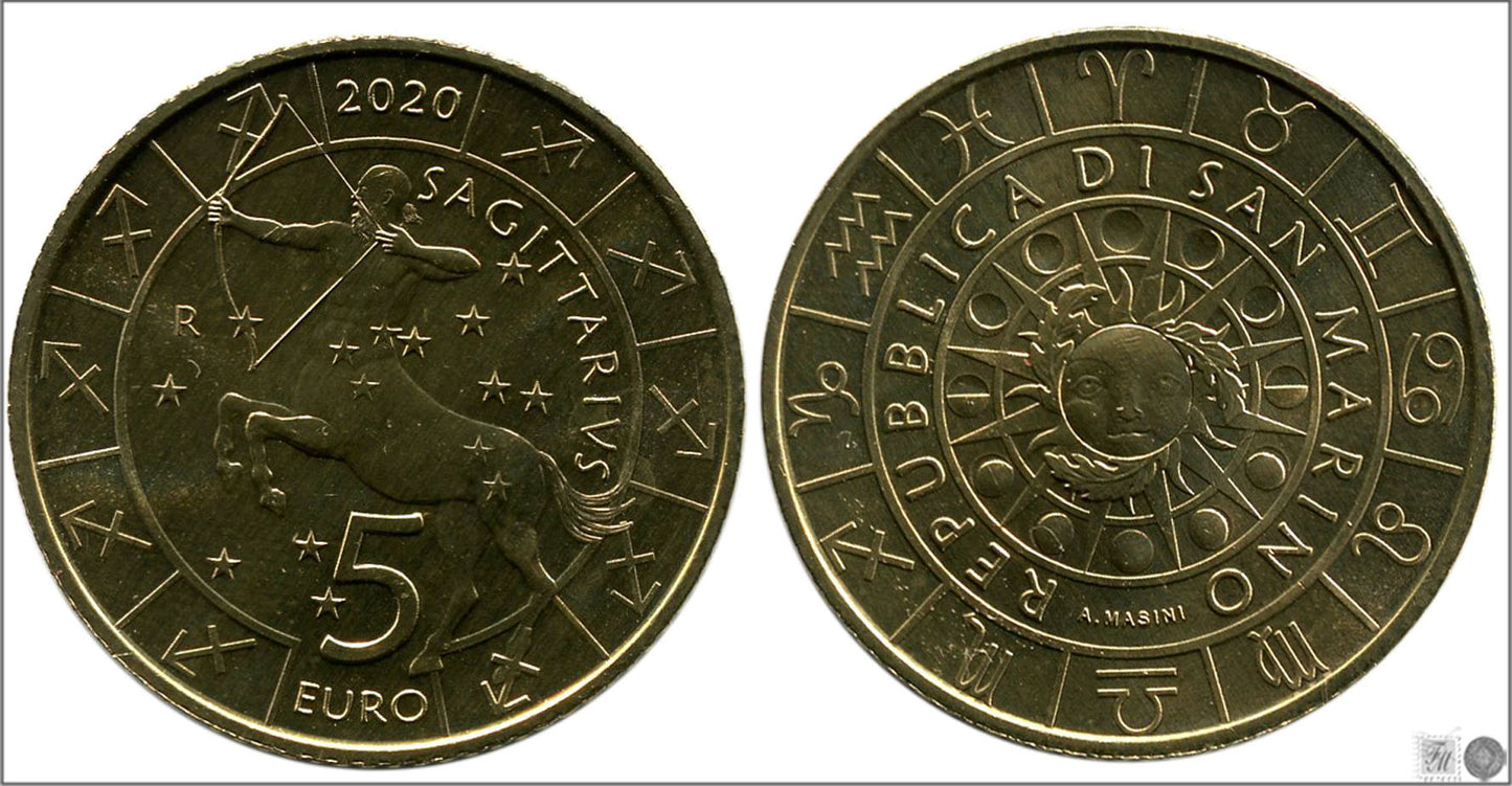 San Marino - 2020 - Monedas Euros circulación - S/C / UNC - 5 € año 2020 / Sagitario