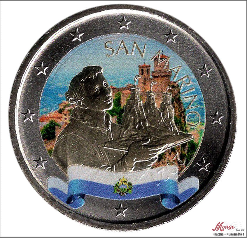 San Marino - 2021 - Monedas Euros Color - S/C / UNC - 2 € año 2021 / Basica