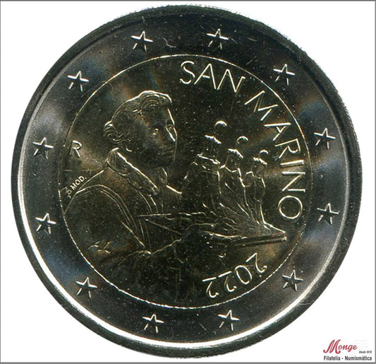 San Marino - 2022 - Monedas Euros circulación - S/C / UNC - 2 € año 2022