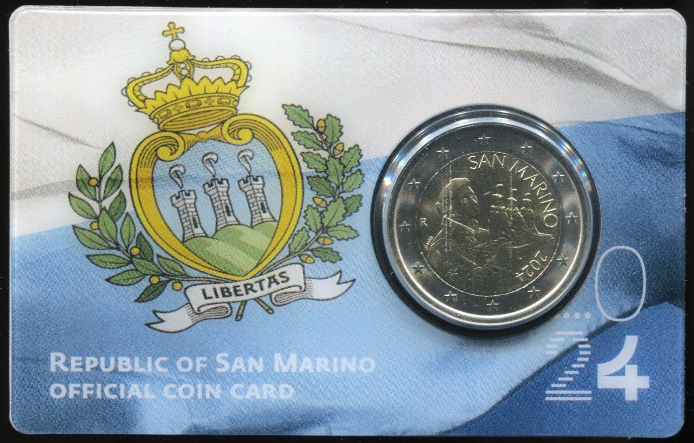 San Marino - 2024 - Monedas Euros circulación - S/C / UNC - 2 € año 2024 - coin card