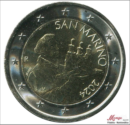 San Marino - 2024 - Monedas Euros circulación - S/C / UNC - 2 € año 2024