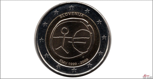 Slovenia - 2009 - Monedas Euros circulación - S/C / UNC - 2 € Año 2009 / 10 Aniv. Euro EMU