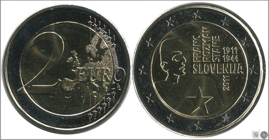 Slovenia - 2011 - Monedas Euros circulación - S/C / UNC - 2 € Año 2011 / Franc Rozman Stane