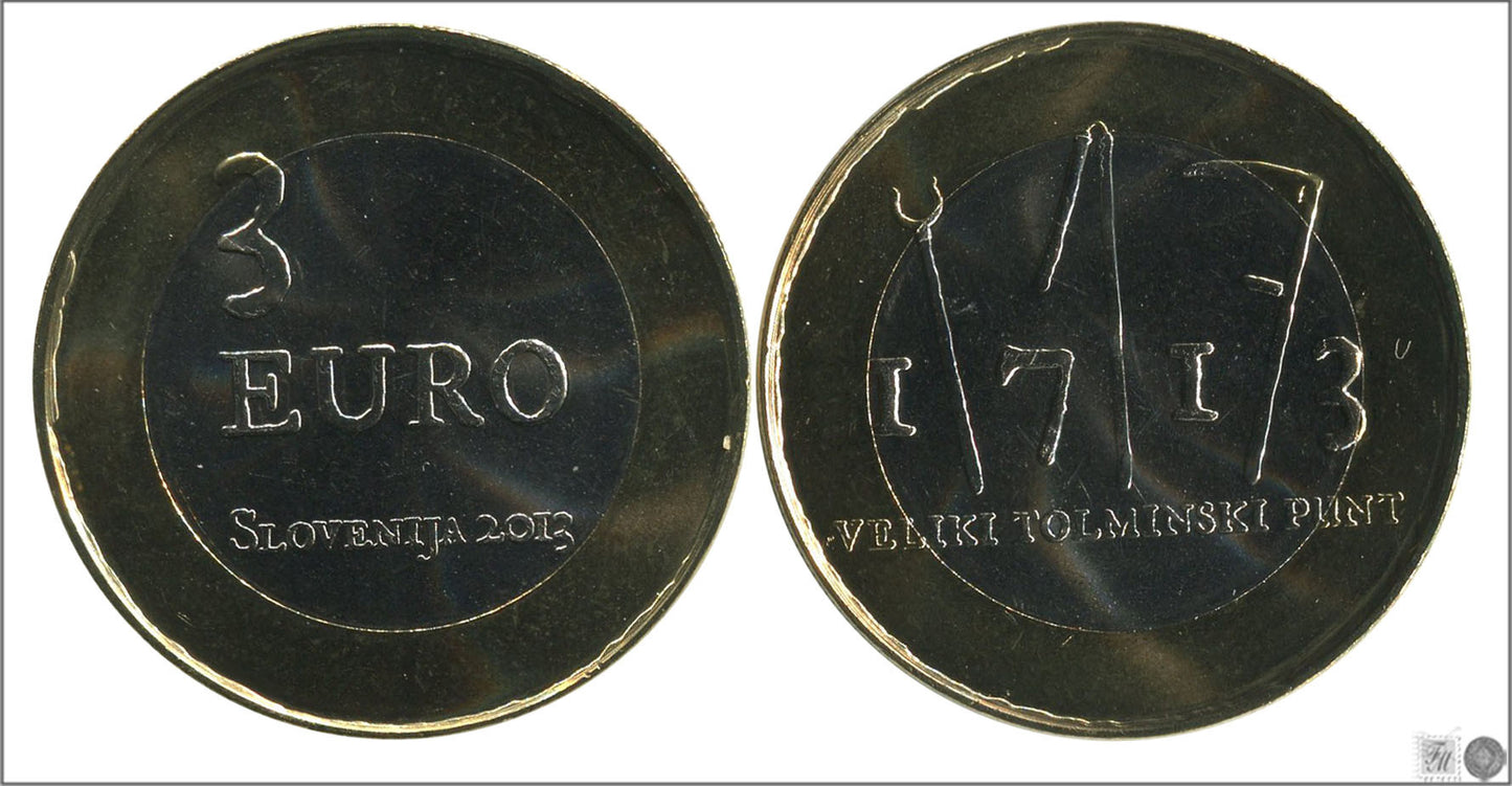 Slovenia - 2013 - Monedas Euros circulación - S/C / UNC - 3 € Año 2013 / Veliki Tolminski Punt