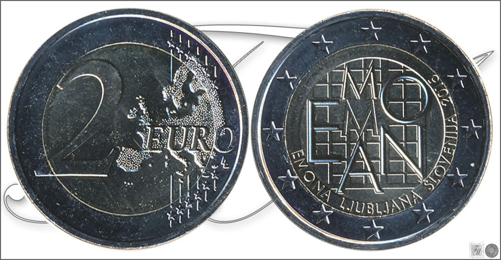 Slovenia - 2015 - Monedas Euros circulación - S/C / UNC - 2 € Año 2015 / 2000 Añ. Asentamiento Romano / Emona