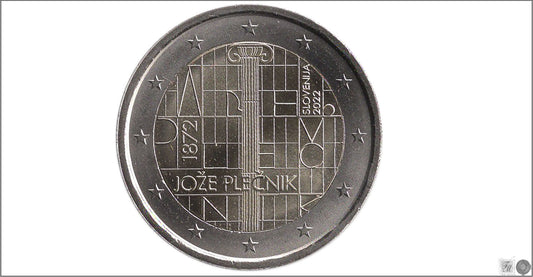 Slovenia - 2022 - Monedas Euros circulación - S/C / UNC - 2 € Año 2022 / Joze Plecnik