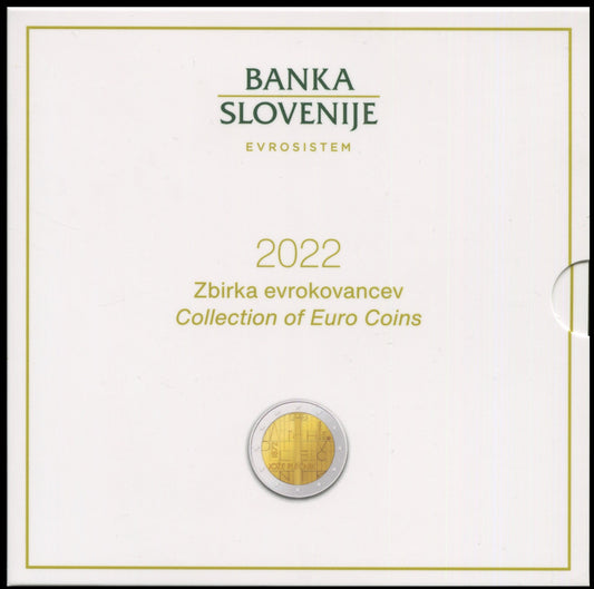 Slovenia - 2022 - Monedas Euros en cartera oficial - FDC / MS - Cartera año 2022 (10 monedas)