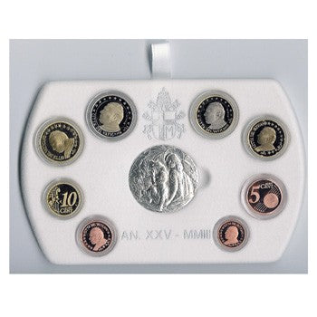 Vaticano - 2003 - Monedas Euros en cartera oficial - PROOF - Estuche 2003 (8 monedas)