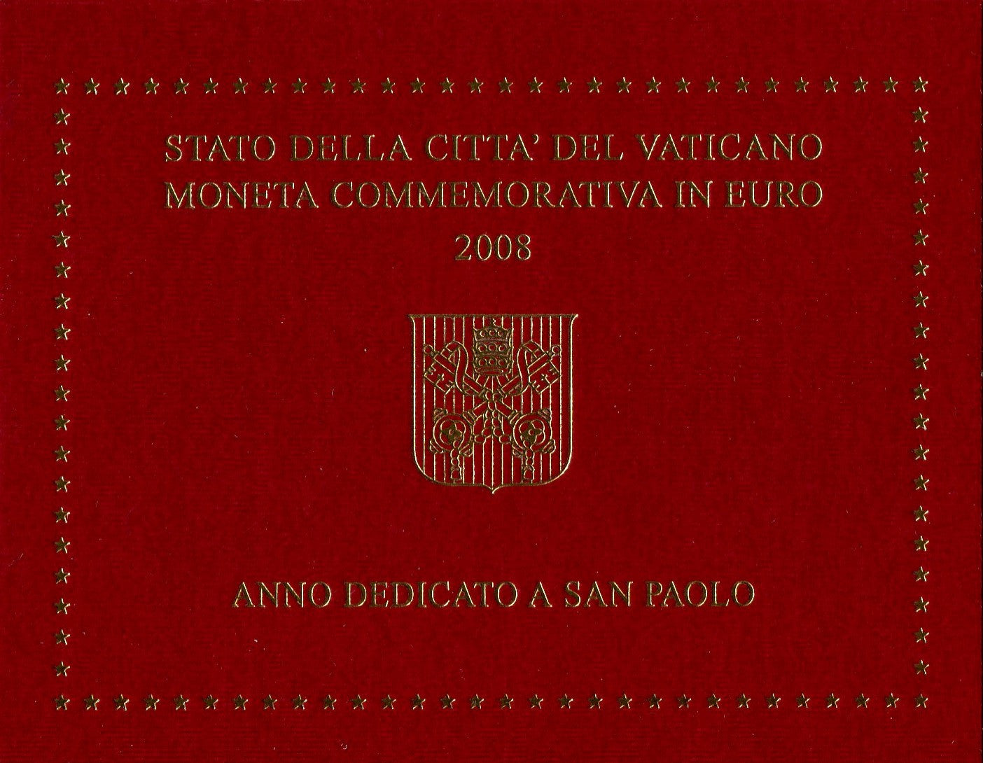 Vaticano - 2008 - Monedas Euros en cartera oficial - FDC / MS - 2 € año 2008 / Año de San Pablo