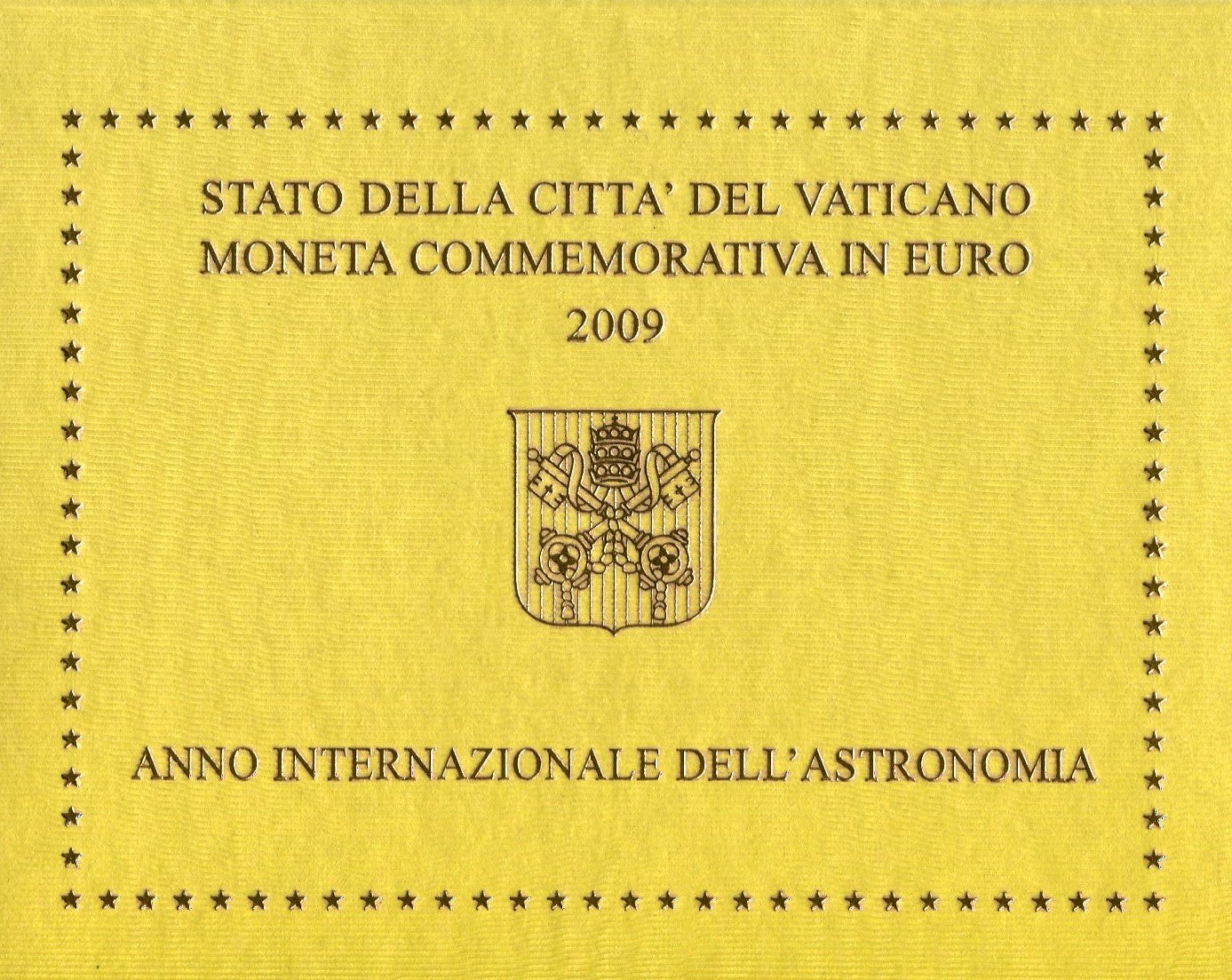 Vaticano - 2009 - Monedas Euros en cartera oficial - FDC / MS - 2 € Año 2009 / Año Astronomía